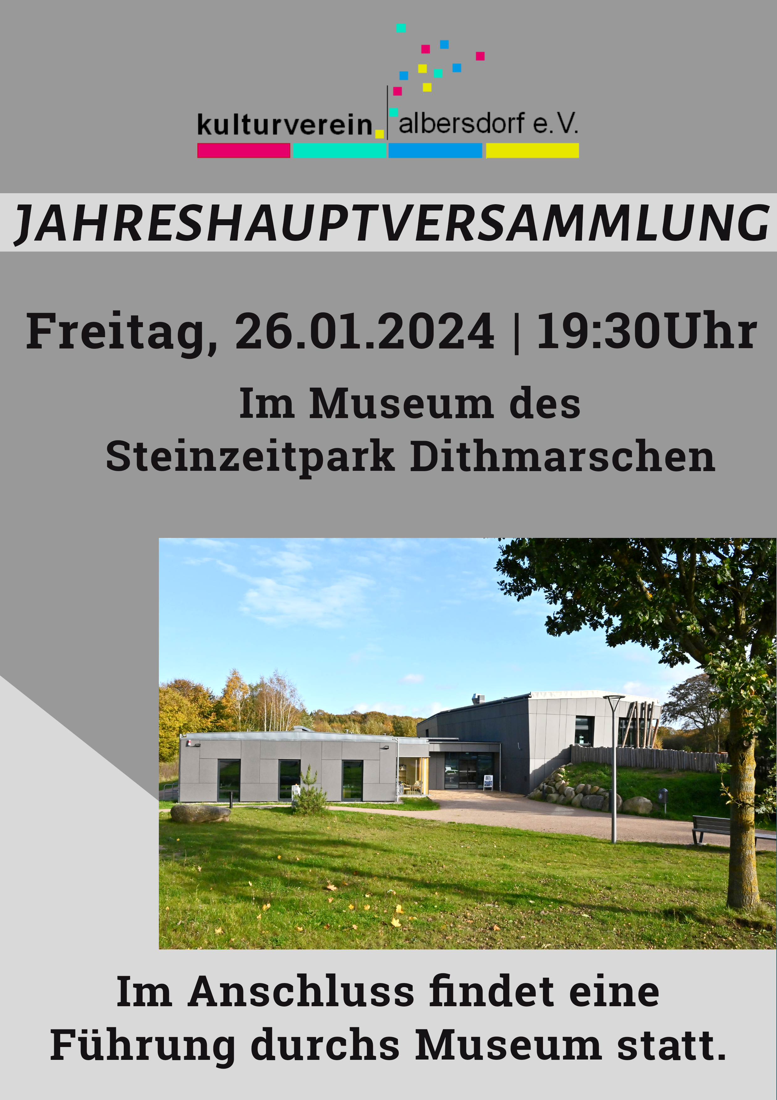 Jahreshauptversammlung des Kulturverein Albersdorf am 26.01.2024 um 19:30 Uhr